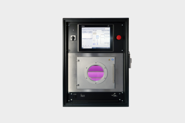 Henniker Plasma HPT series vacuum plasma surface treatment system with touchscreen control and visible plasma chamber