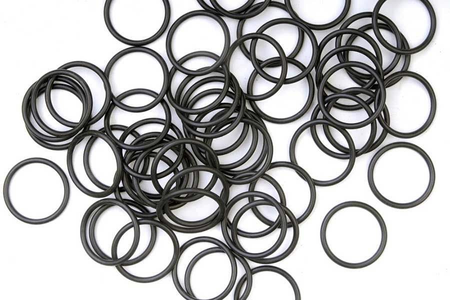 Black rubber O-rings for sealing applications, industrial gasket components used in automotive and manufacturing industries